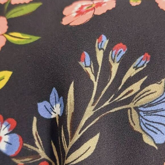 Kate Spade Meadow Floral Shift Dress Black Pink XXS NWOT - Picture 8 of 12